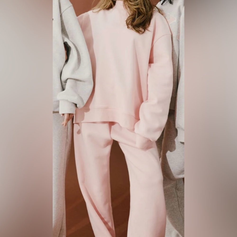 Parke Taffy Pink Mockneck and Boxer Sweats Set